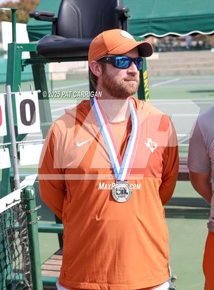 Thumbnail 3 in Round Rock Westwood vs The Woodlands (UIL 6A Tennis Final) photogallery.