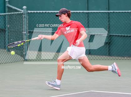 Thumbnail 1 in Round Rock Westwood vs The Woodlands (UIL 6A Tennis Final) photogallery.