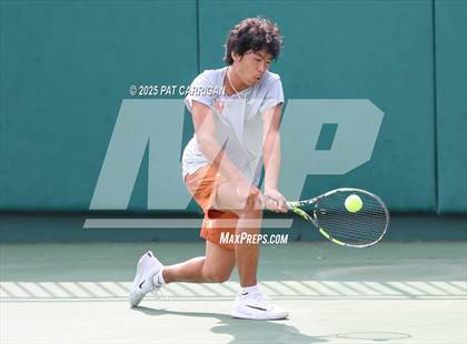 Thumbnail 3 in Round Rock Westwood vs The Woodlands (UIL 6A Tennis Final) photogallery.