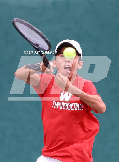 Thumbnail 2 in Round Rock Westwood vs The Woodlands (UIL 6A Tennis Final) photogallery.
