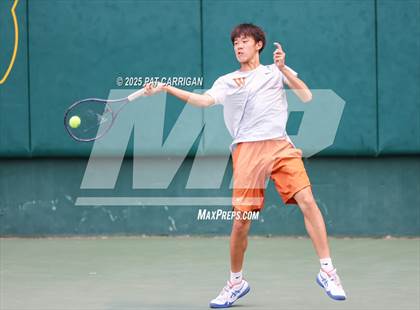 Thumbnail 3 in Round Rock Westwood vs The Woodlands (UIL 6A Tennis Final) photogallery.