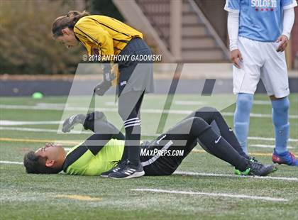 Thumbnail 1 in Solorio vs. Saint Ignatius College Prep (IHSA 2A Sectional Playoff) photogallery.