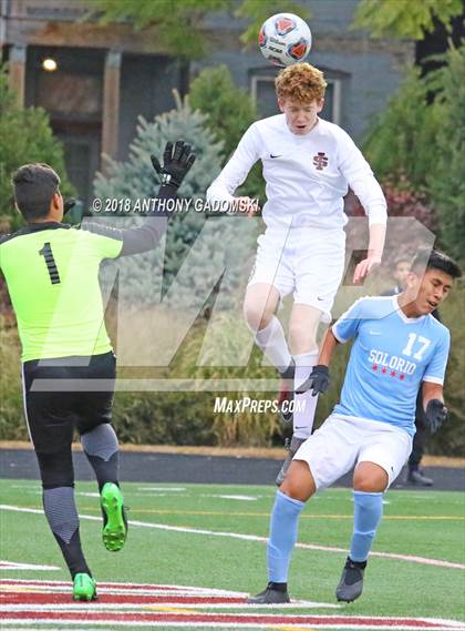 Thumbnail 2 in Solorio vs. Saint Ignatius College Prep (IHSA 2A Sectional Playoff) photogallery.