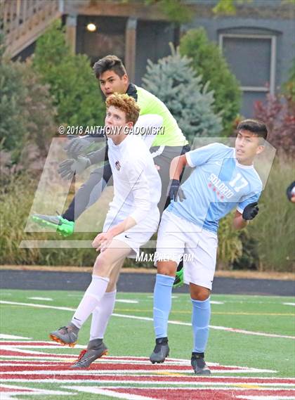 Thumbnail 1 in Solorio vs. Saint Ignatius College Prep (IHSA 2A Sectional Playoff) photogallery.