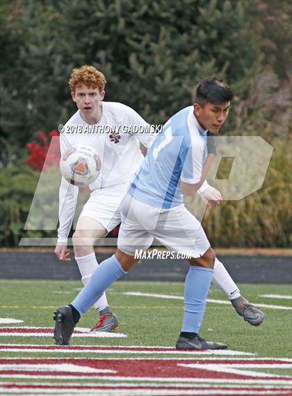 Thumbnail 2 in Solorio vs. Saint Ignatius College Prep (IHSA 2A Sectional Playoff) photogallery.