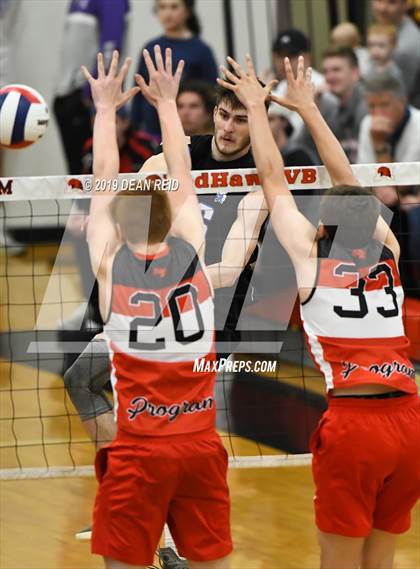 Thumbnail 1 in Lincoln-Way East @ Marist (IHSA 4A Sectional Final) photogallery.