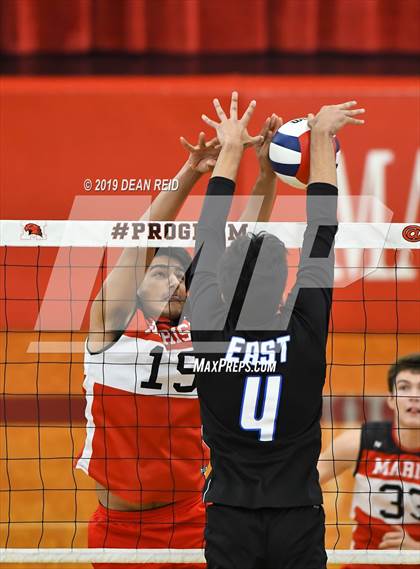 Thumbnail 3 in Lincoln-Way East @ Marist (IHSA 4A Sectional Final) photogallery.