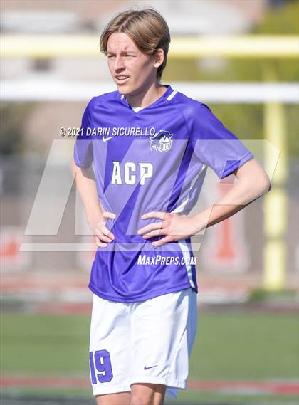 Thumbnail 1 in Shadow Ridge vs. Arizona College Prep (Coyote Classic Soccer Tournament) photogallery.