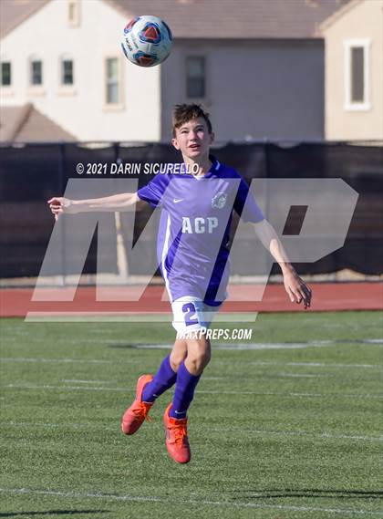 Thumbnail 1 in Shadow Ridge vs. Arizona College Prep (Coyote Classic Soccer Tournament) photogallery.
