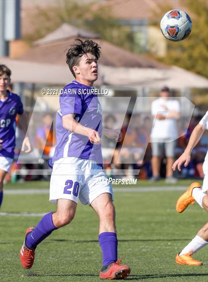 Thumbnail 3 in Shadow Ridge vs. Arizona College Prep (Coyote Classic Soccer Tournament) photogallery.