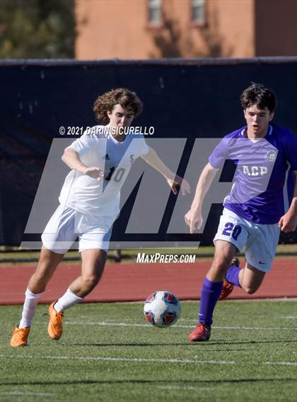 Thumbnail 3 in Shadow Ridge vs. Arizona College Prep (Coyote Classic Soccer Tournament) photogallery.