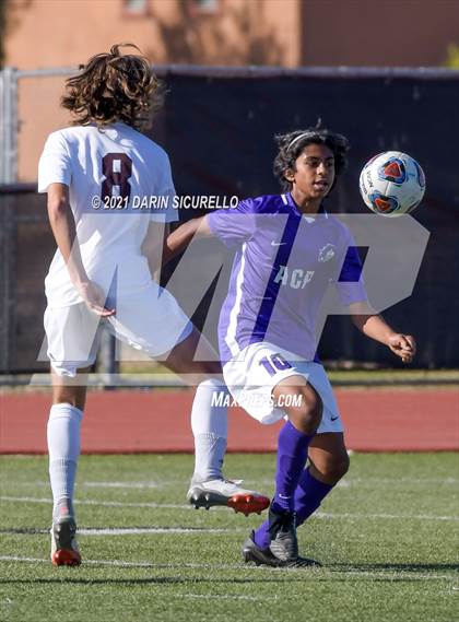 Thumbnail 3 in Shadow Ridge vs. Arizona College Prep (Coyote Classic Soccer Tournament) photogallery.