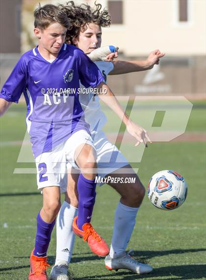 Thumbnail 1 in Shadow Ridge vs. Arizona College Prep (Coyote Classic Soccer Tournament) photogallery.