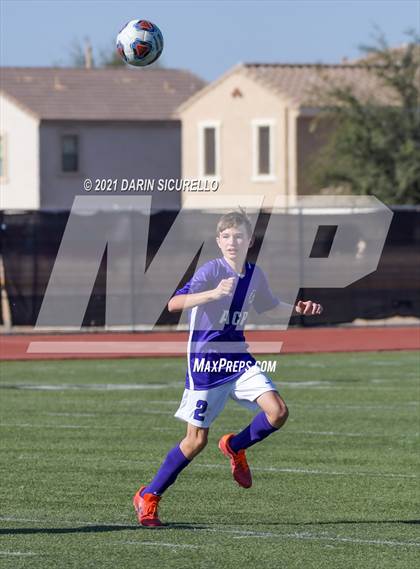 Thumbnail 2 in Shadow Ridge vs. Arizona College Prep (Coyote Classic Soccer Tournament) photogallery.