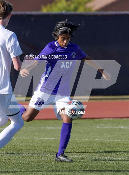 Thumbnail 1 in Shadow Ridge vs. Arizona College Prep (Coyote Classic Soccer Tournament) photogallery.