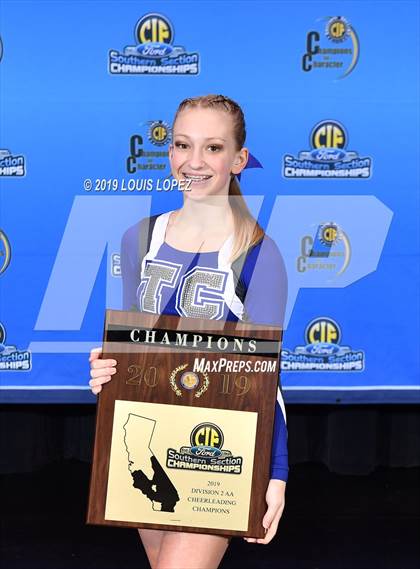 Thumbnail 2 in Temescal Canyon and Sierra Vista (CIF SS DIV 2AA Cheerleading Award Photos) photogallery.