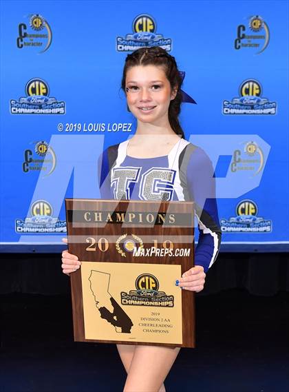 Thumbnail 2 in Temescal Canyon and Sierra Vista (CIF SS DIV 2AA Cheerleading Award Photos) photogallery.