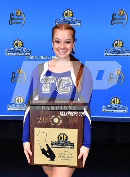 Thumbnail 2 in Temescal Canyon and Sierra Vista (CIF SS DIV 2AA Cheerleading Award Photos) photogallery.