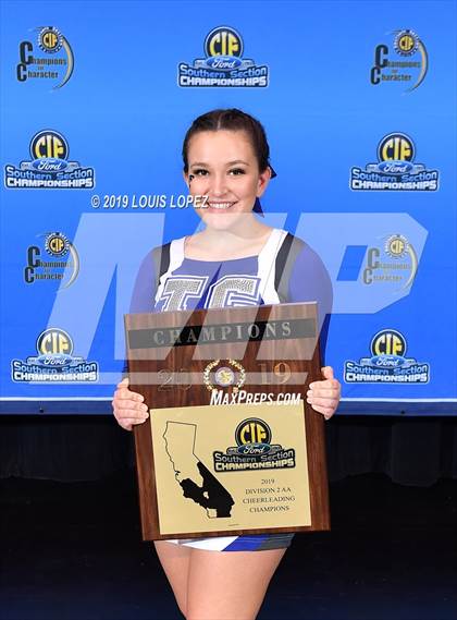 Thumbnail 2 in Temescal Canyon and Sierra Vista (CIF SS DIV 2AA Cheerleading Award Photos) photogallery.