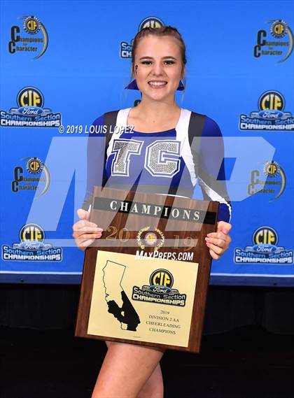 Thumbnail 2 in Temescal Canyon and Sierra Vista (CIF SS DIV 2AA Cheerleading Award Photos) photogallery.