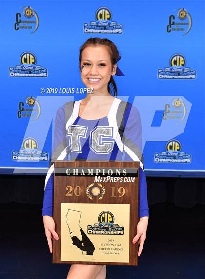 Thumbnail 1 in Temescal Canyon and Sierra Vista (CIF SS DIV 2AA Cheerleading Award Photos) photogallery.