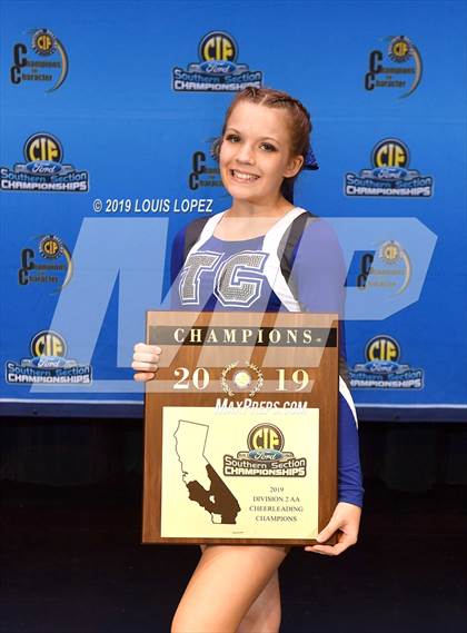 Thumbnail 1 in Temescal Canyon and Sierra Vista (CIF SS DIV 2AA Cheerleading Award Photos) photogallery.