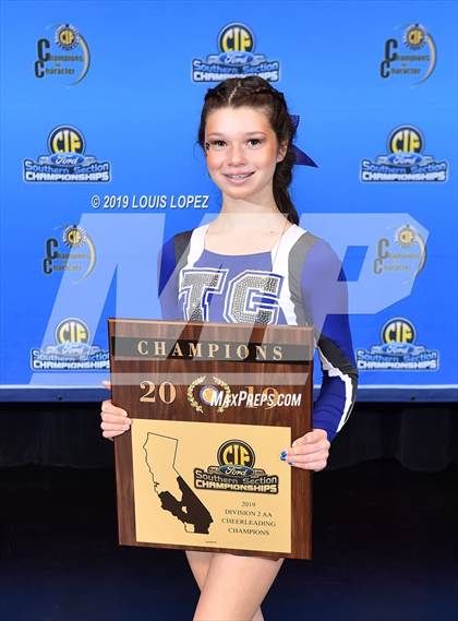 Thumbnail 1 in Temescal Canyon and Sierra Vista (CIF SS DIV 2AA Cheerleading Award Photos) photogallery.