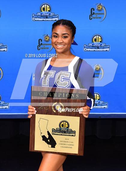 Thumbnail 2 in Temescal Canyon and Sierra Vista (CIF SS DIV 2AA Cheerleading Award Photos) photogallery.