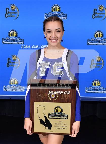 Thumbnail 1 in Temescal Canyon and Sierra Vista (CIF SS DIV 2AA Cheerleading Award Photos) photogallery.