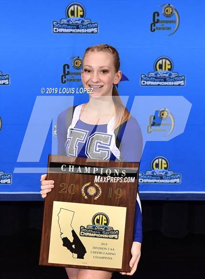 Thumbnail 1 in Temescal Canyon and Sierra Vista (CIF SS DIV 2AA Cheerleading Award Photos) photogallery.
