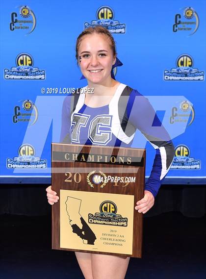 Thumbnail 1 in Temescal Canyon and Sierra Vista (CIF SS DIV 2AA Cheerleading Award Photos) photogallery.
