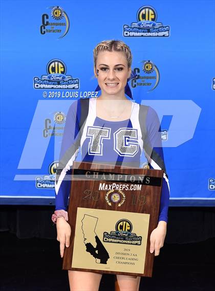 Thumbnail 2 in Temescal Canyon and Sierra Vista (CIF SS DIV 2AA Cheerleading Award Photos) photogallery.