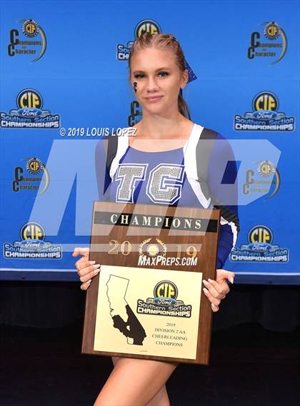 Thumbnail 1 in Temescal Canyon and Sierra Vista (CIF SS DIV 2AA Cheerleading Award Photos) photogallery.