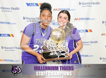 Thumbnail 3 in Millennium vs Flowing Wells (AIA 5A Finals) - AWARDS photogallery.