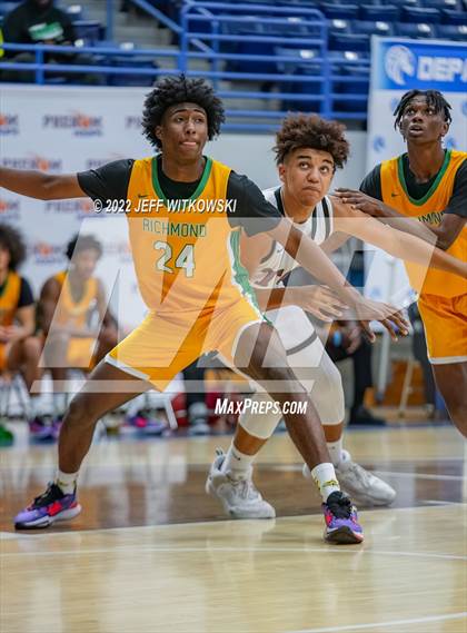 Thumbnail 1 in Richmond vs. Trinity Christian (Hoops and Dreams Showcase at Fayetteville State University) photogallery.