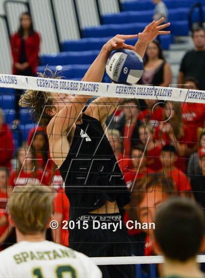 Thumbnail 1 in Damien vs. Arrowhead Christian (CIF-SS D5 Final) photogallery.