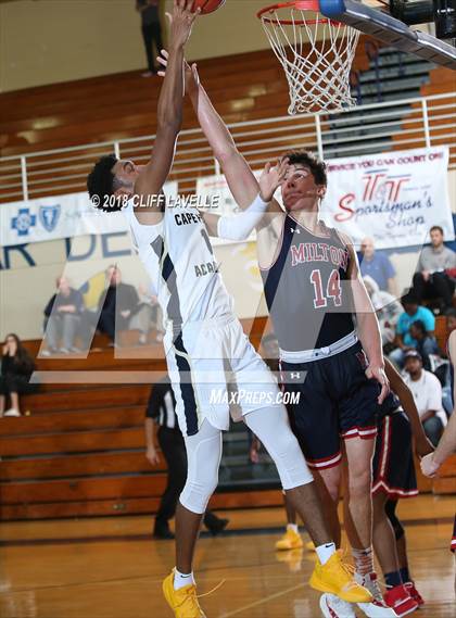 Thumbnail 1 in Milton vs. Cape Fear Academy (Rotary Roundball Classic) photogallery.
