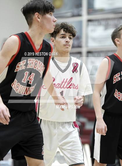 Thumbnail 2 in Rancho Mirage vs. St. Thomas Aquinas - Canada (Rancho Mirage Holiday Invitational) photogallery.