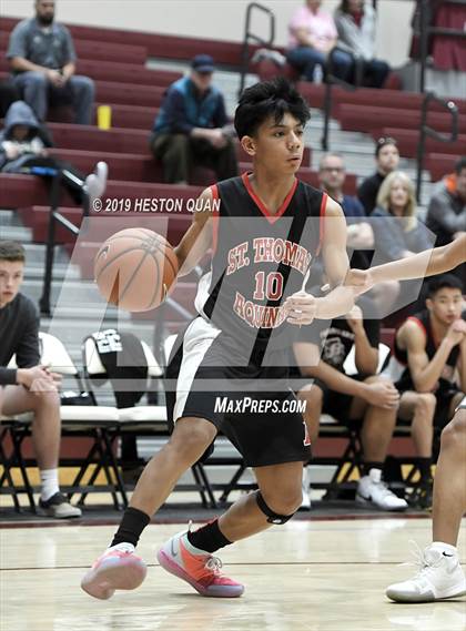 Thumbnail 1 in Rancho Mirage vs. St. Thomas Aquinas - Canada (Rancho Mirage Holiday Invitational) photogallery.