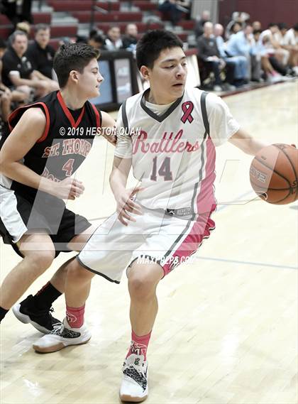 Thumbnail 3 in Rancho Mirage vs. St. Thomas Aquinas - Canada (Rancho Mirage Holiday Invitational) photogallery.