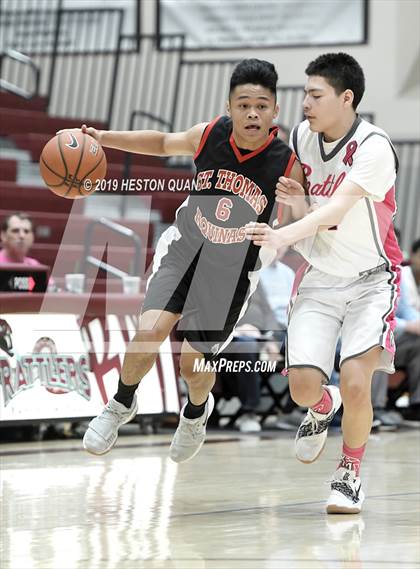 Thumbnail 2 in Rancho Mirage vs. St. Thomas Aquinas - Canada (Rancho Mirage Holiday Invitational) photogallery.
