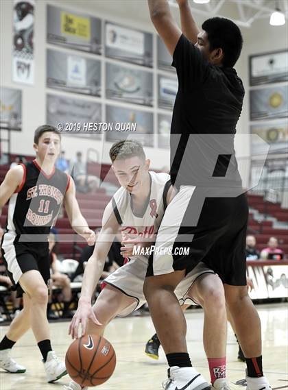 Thumbnail 3 in Rancho Mirage vs. St. Thomas Aquinas - Canada (Rancho Mirage Holiday Invitational) photogallery.