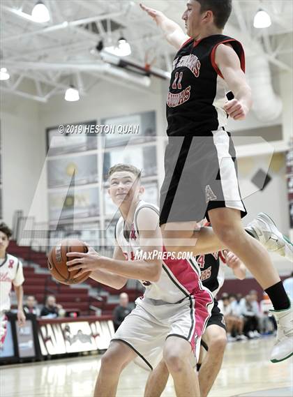 Thumbnail 1 in Rancho Mirage vs. St. Thomas Aquinas - Canada (Rancho Mirage Holiday Invitational) photogallery.