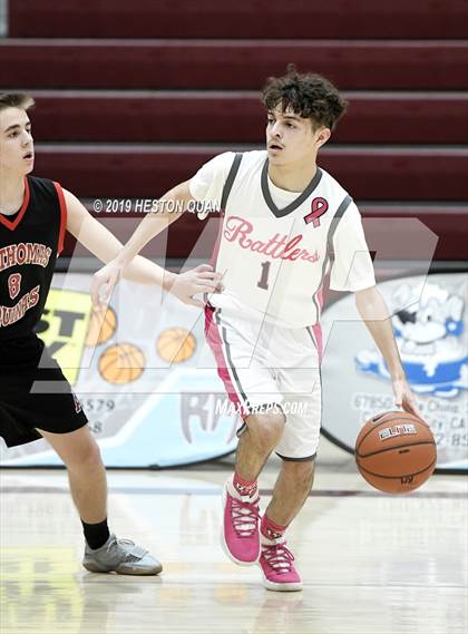 Thumbnail 1 in Rancho Mirage vs. St. Thomas Aquinas - Canada (Rancho Mirage Holiday Invitational) photogallery.