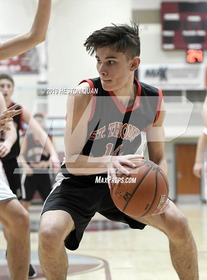 Thumbnail 1 in Rancho Mirage vs. St. Thomas Aquinas - Canada (Rancho Mirage Holiday Invitational) photogallery.