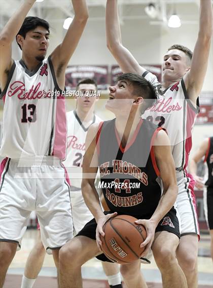 Thumbnail 3 in Rancho Mirage vs. St. Thomas Aquinas - Canada (Rancho Mirage Holiday Invitational) photogallery.