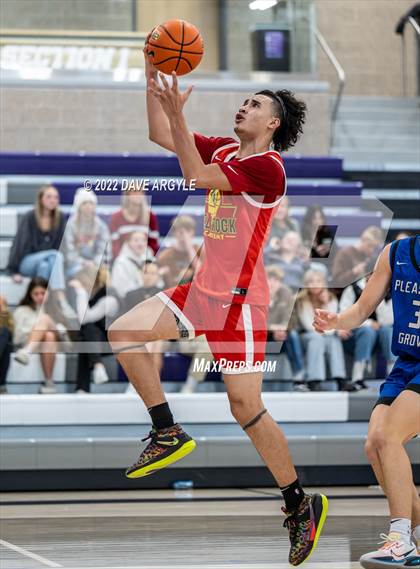 Thumbnail 3 in Pleasant Grove vs. Red Rock Academy (Utah Holiday Hoopfest) photogallery.