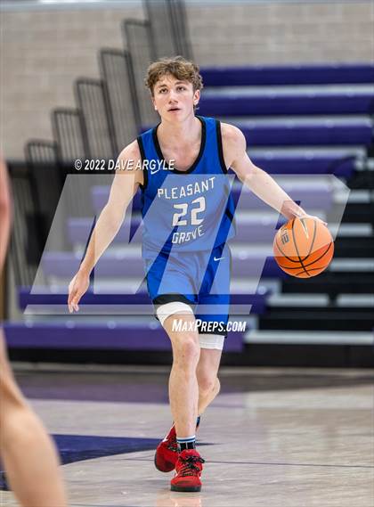 Thumbnail 3 in Pleasant Grove vs. Red Rock Academy (Utah Holiday Hoopfest) photogallery.