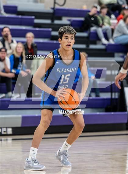 Thumbnail 2 in Pleasant Grove vs. Red Rock Academy (Utah Holiday Hoopfest) photogallery.
