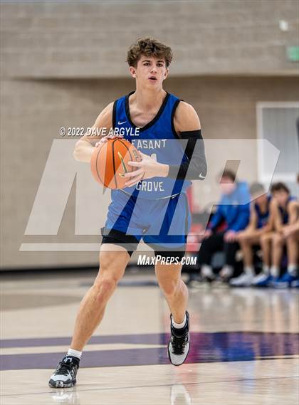 Thumbnail 3 in Pleasant Grove vs. Red Rock Academy (Utah Holiday Hoopfest) photogallery.